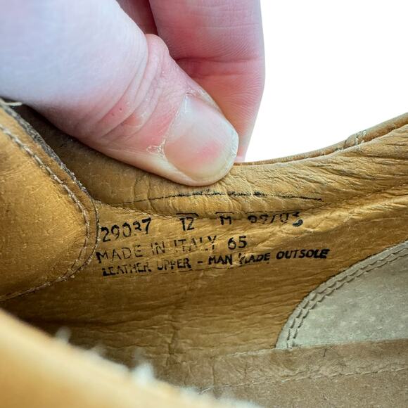 Bostonian Brown Leather Lace Up Almond Toe Rubber Sole Dress Shoes Men's Size 12 - Picture 5 of 6